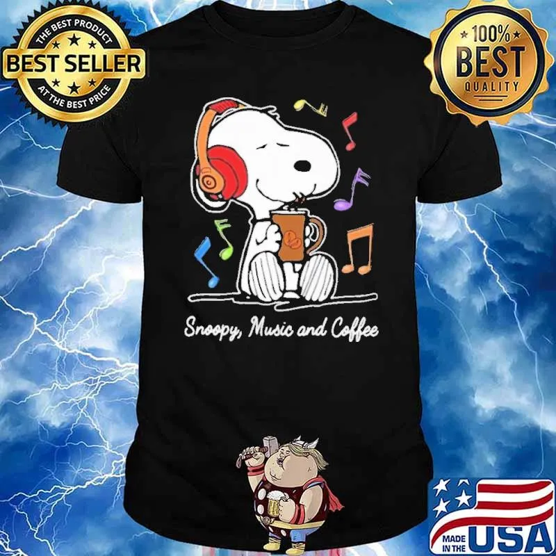 Snoopy Music and coffee shirt