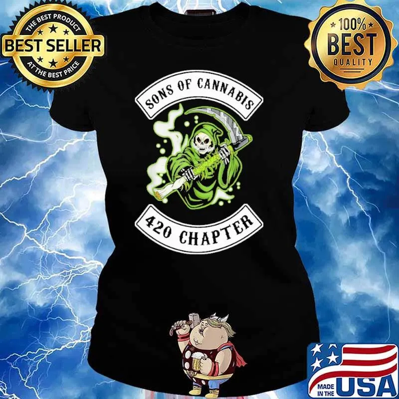 Sons of cannabis 420 chapter skull s Ladies tee