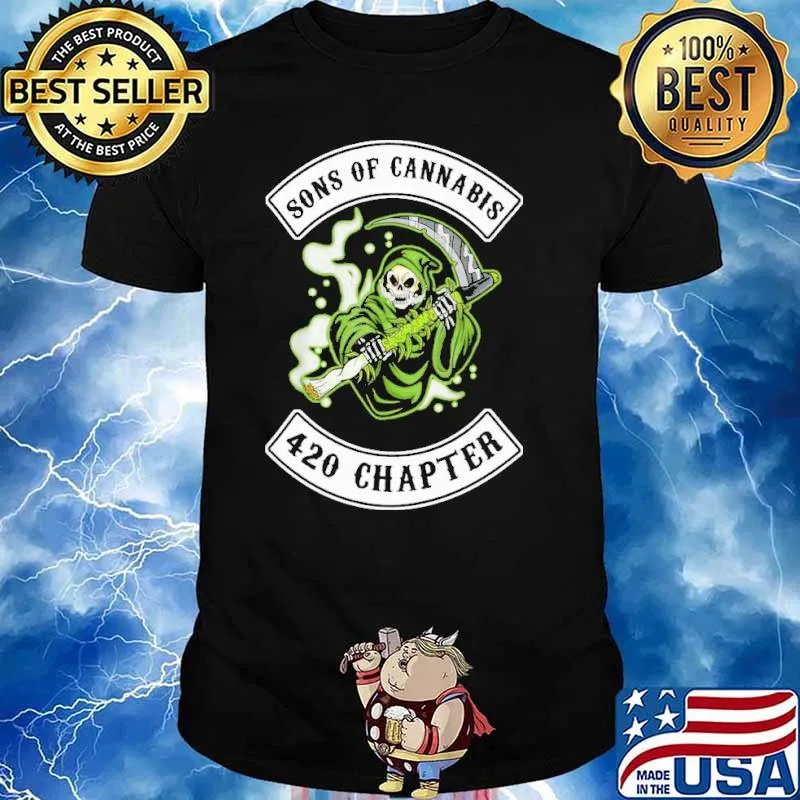Sons of cannabis 420 chapter skull shirt