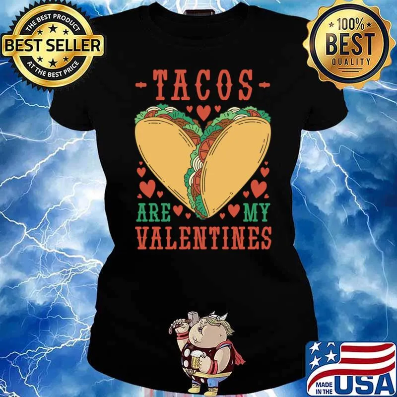 Taco Love A Delicious Valentine's Day Hearts T-Shirt