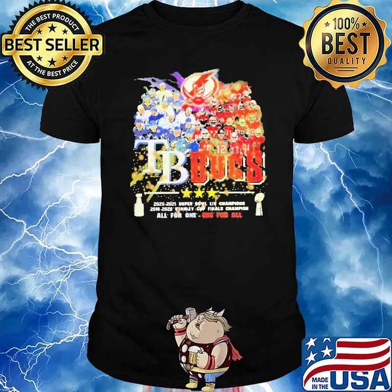 Tampa Bay Lightning Tampa Bay Buccaneers all for one one for all shirt