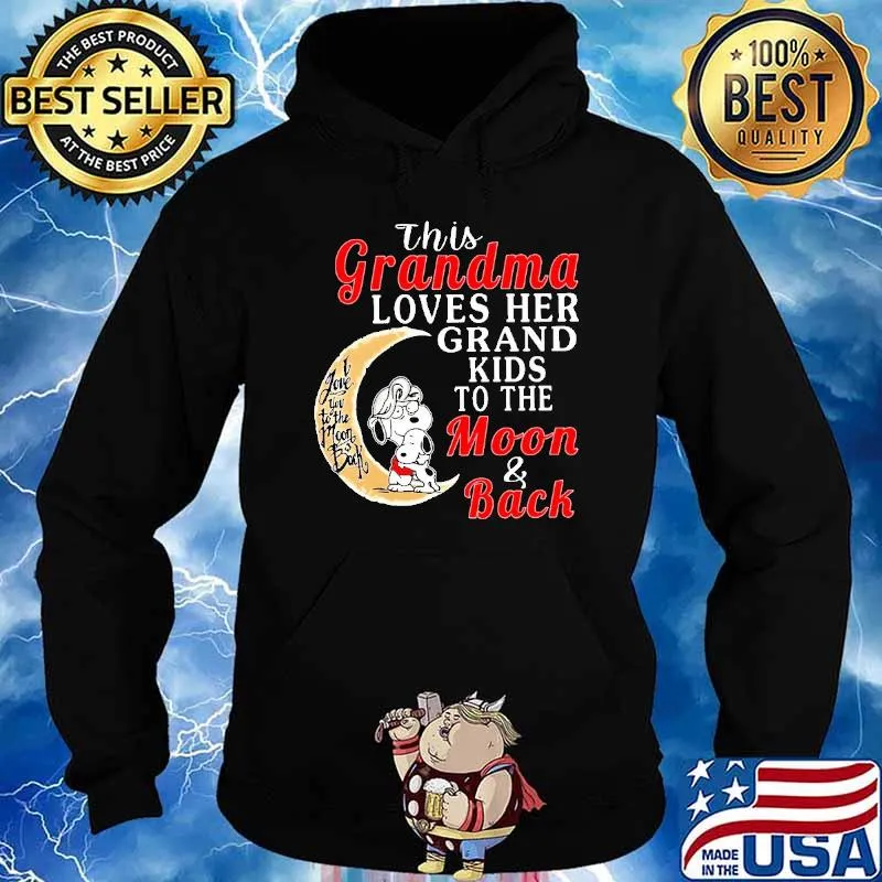 This grandma loves her grand kids to the moon and back snoopy s Hoodie