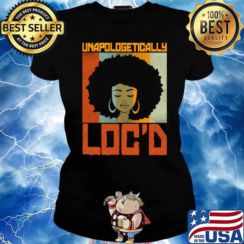 Unapologetically Loc'd Black History Queen Melanin Loc'd Retro T-Shirt
