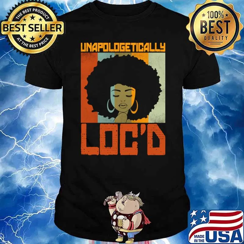 Unapologetically Loc'd Black History Queen Melanin Loc'd Retro T-Shirt Unisex