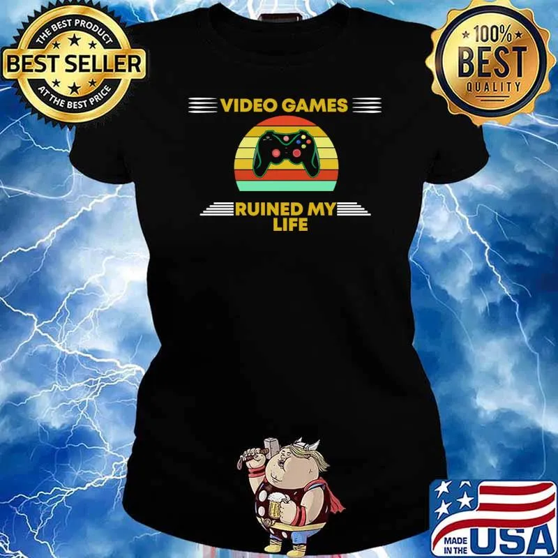 Video games ruined my life video game vintage T-Shirt Ladies tee
