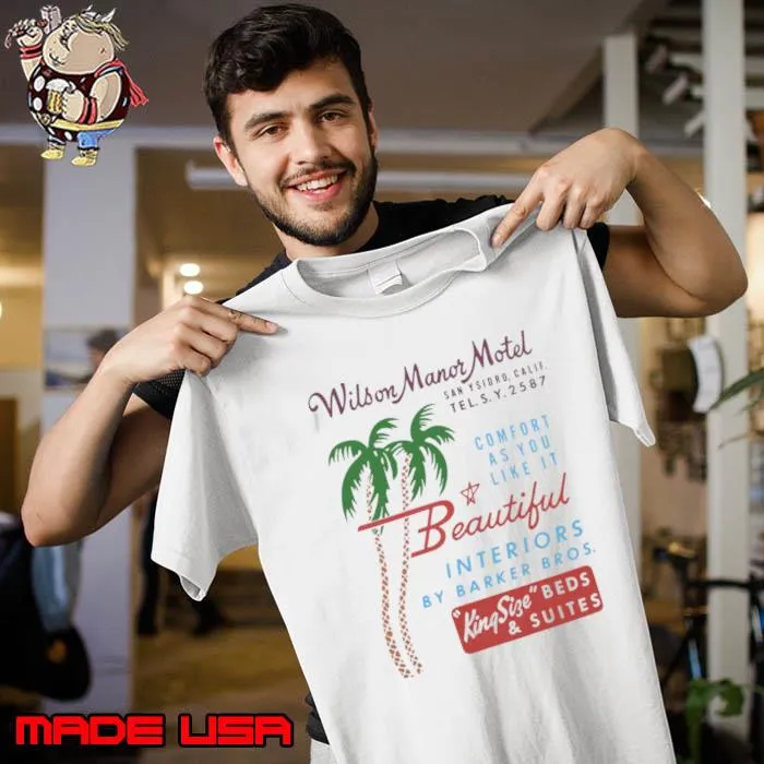 Wilson Manor Motel Interiors Barker Bros Palms Tree Century Aesthetic T-Shirt Unisex