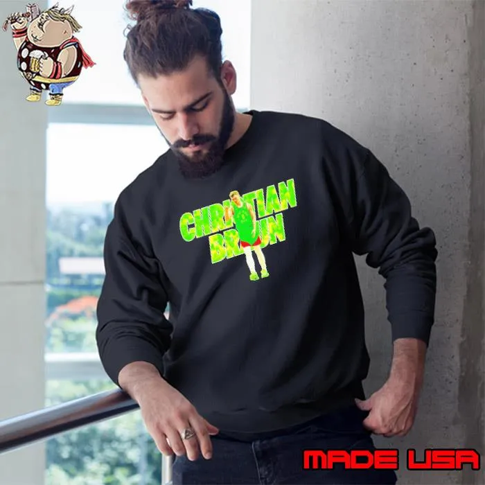 Awesome christian Braun Denver Nuggets Protro Lime Green s Sweatshirt