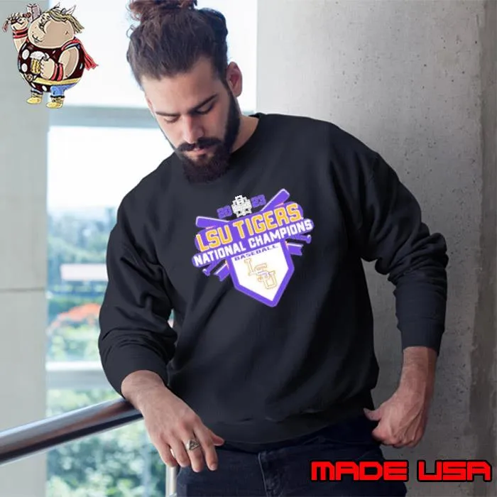 Funny 2023 LSU Tigers National Champions Baseball s Sweatshirt