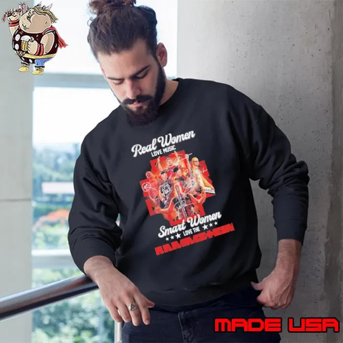 Funny real women love music smart women love the Rammstein signature shirt
