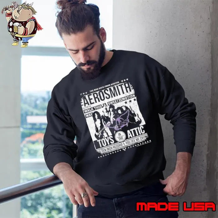 Aerosmith Toys in the Attic Promotional Poster Mens Unisex Vintage T-s Sweatshirt