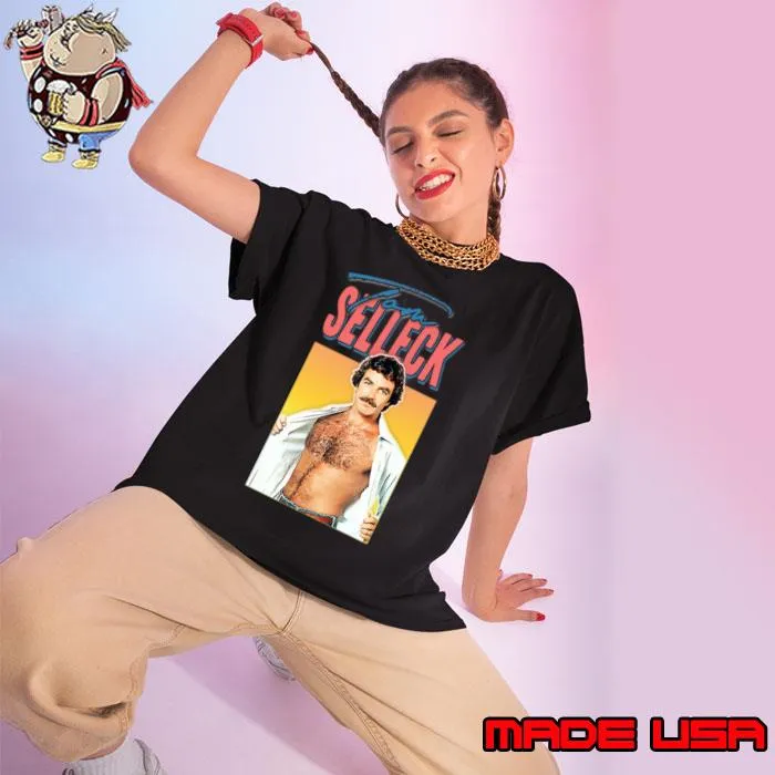Awesome sexy Tom Selleck 80s an American actor T-Shirt Ladies tee