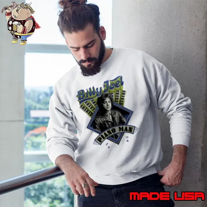 Billy Joel Piano Man American Singer Pianist Aesthetic Vintage T-Shirt Sweatshirt
