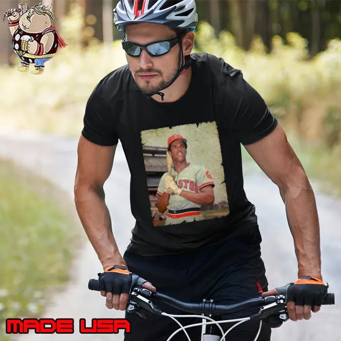 Cesar Cedeno Dominican Baseball Player in Houston Astros T-Shirt