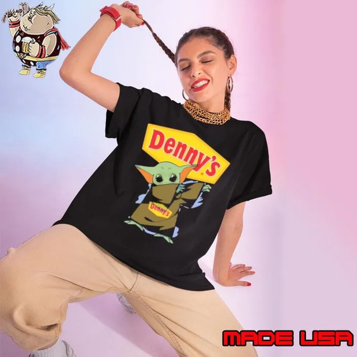 Denny's baby yoda wear clothes logo s Ladies tee