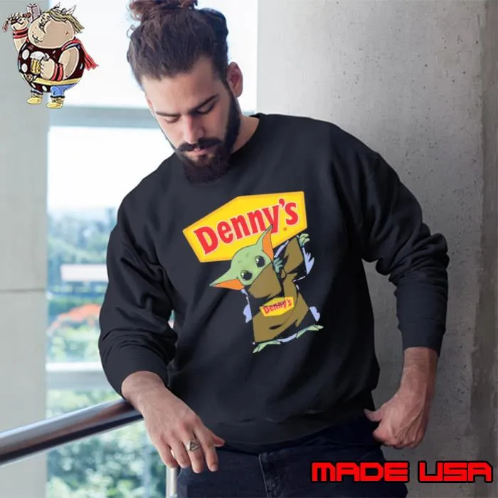 Denny's baby yoda wear clothes logo s Sweatshirt