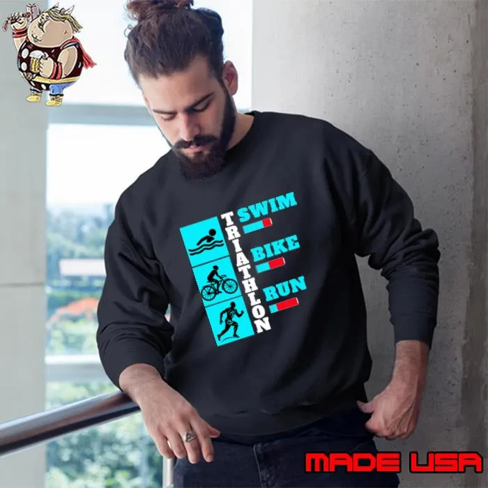 From Swim to Run A Triathlete's Journey Sports T-Shirt Sweatshirt