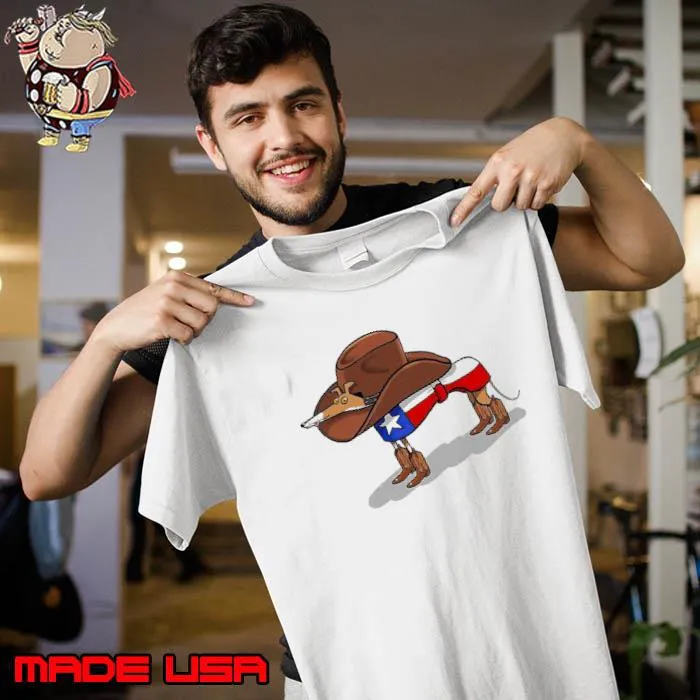 Funny the cowboy dog of Texas flag s Unisex