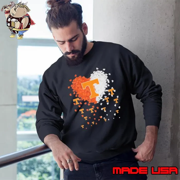 Heart Orange And White Tennessee Football s Sweatshirt