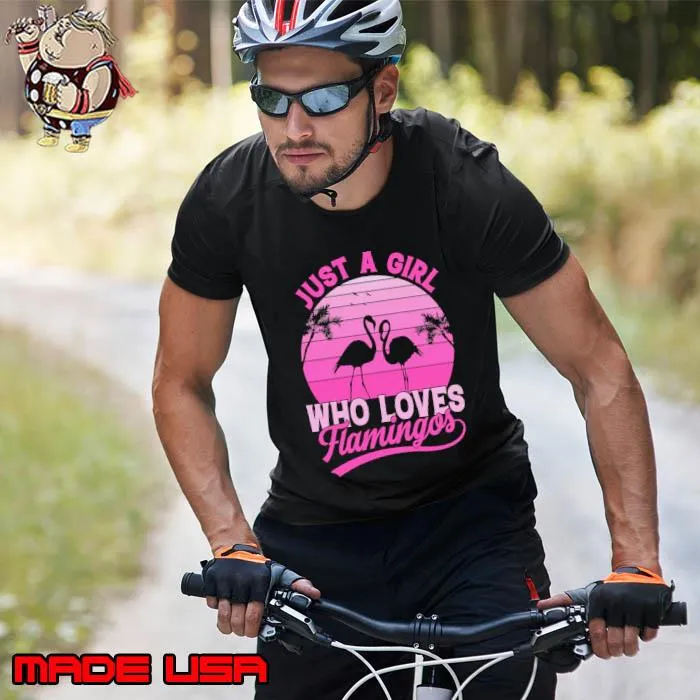 Just a girl who loves flamingos vintage shirt