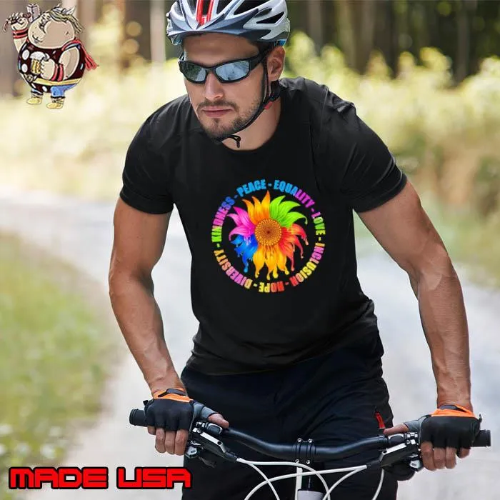 Kindness equality love inclusion hope diversity colorful sunflower s Unisex