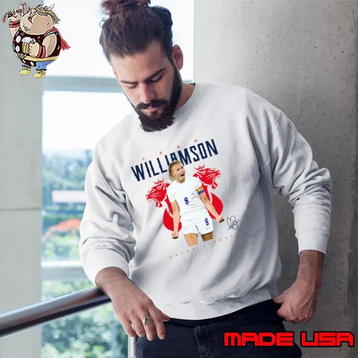 Leah Williamson Queen Lioness Signature English footballer T-Shirt Sweatshirt