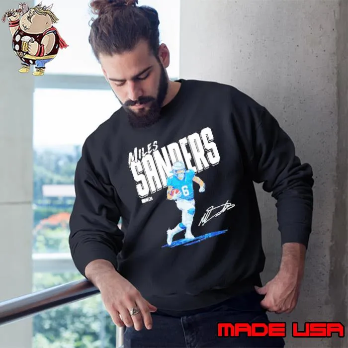 Miles Sanders Carolina Panthers Chisel signature s Sweatshirt