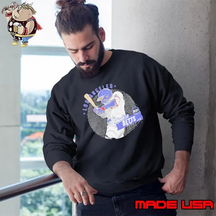 Mookie Betts Los Angeles Dodgers Dots baseball signature s Sweatshirt