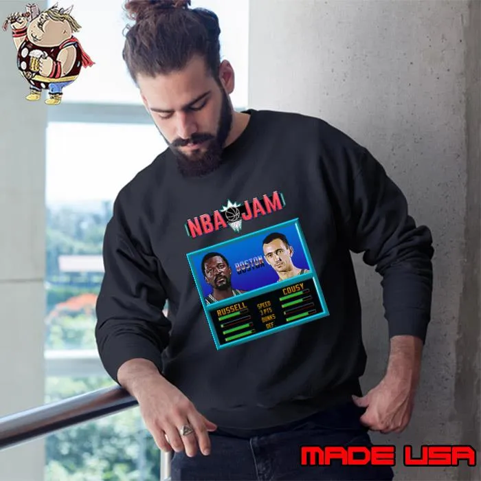 Nba jam the best dou's russell cousy boston football T-Shirt
