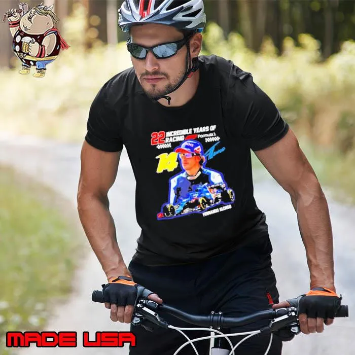 Official 22 incredible years of racing fernando alonso signature s Unisex