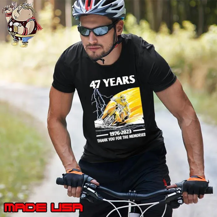 Official 47 years 1976 2023 thank you for the memories signature s Unisex