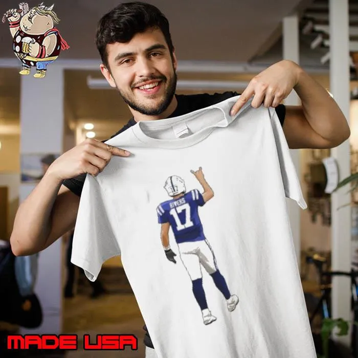 Philip Rivers #17 Hand Sign Reaction Football shirt