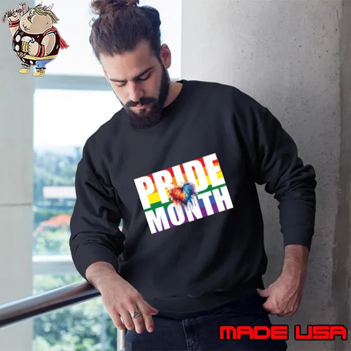 Pride month heart lgbt watercolor T-Shirt Sweatshirt