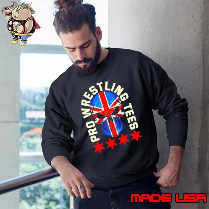 Pro Wrestling London Skull Stars s Sweatshirt