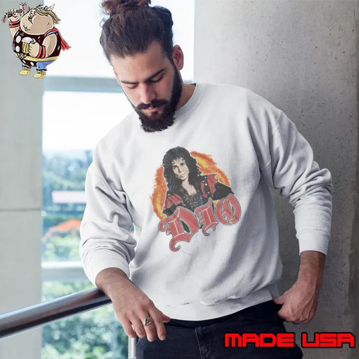 Ronnie James Dio Image and Band Logo Men's Unisex T-s Sweatshirt