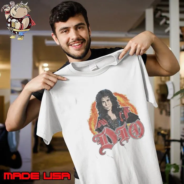 Ronnie James Dio Image and Band Logo Men's Unisex T-shirt