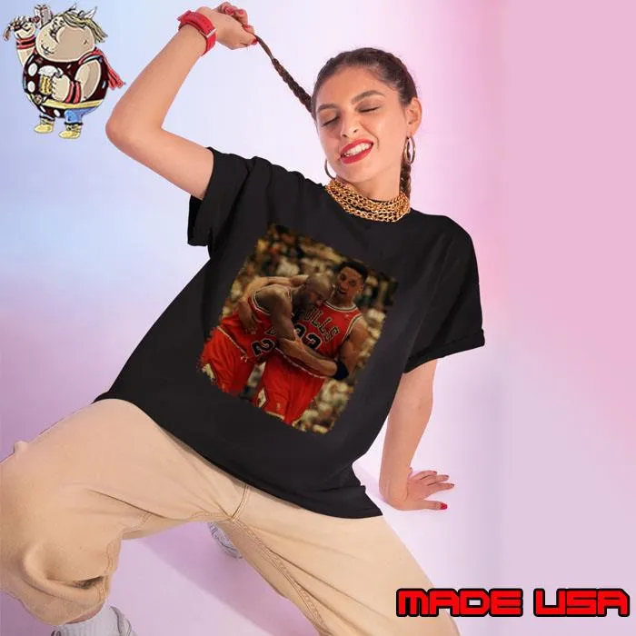 Scottie Pippen And Michael Jordan Vintage Basketball Chicago Bulls T-Shirt Ladies tee