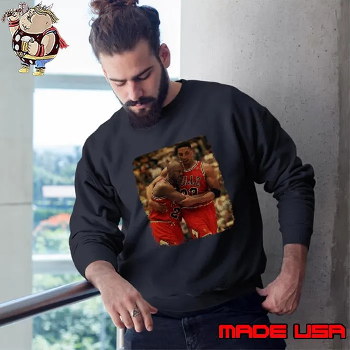 Scottie Pippen And Michael Jordan Vintage Basketball Chicago Bulls T-Shirt Sweatshirt