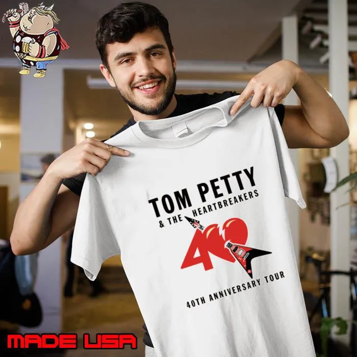 Tom Petty the heartbreakers 40th anniversary tour heart guitar T-Shirt Unisex
