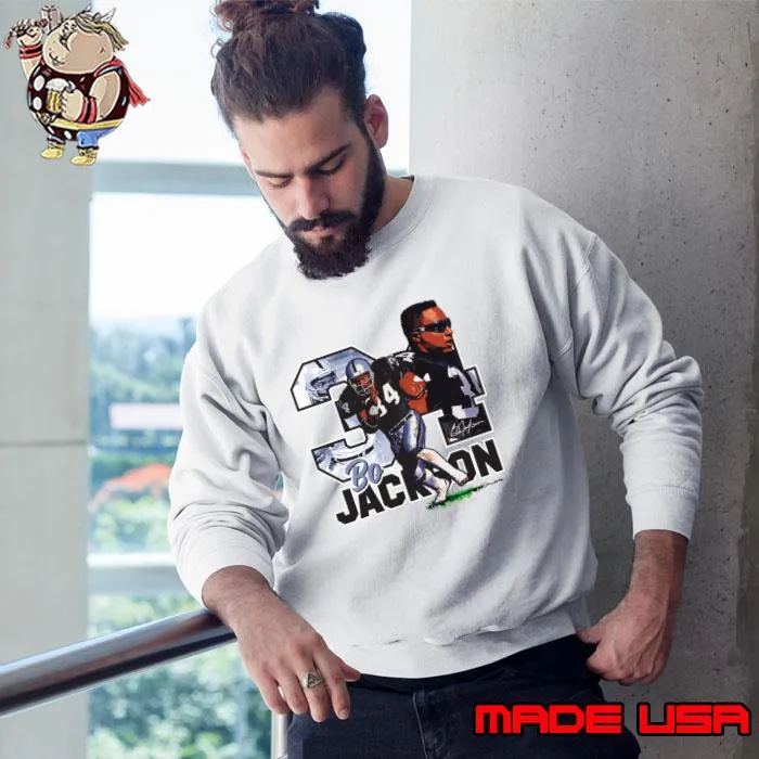 Top bo Jackson Signature Baseball Signature Sports T-Shirt Sweatshirt