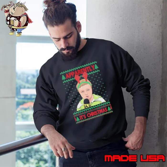 Apparently Kid Meme Funny Christmas Jumper s Sweatshirt