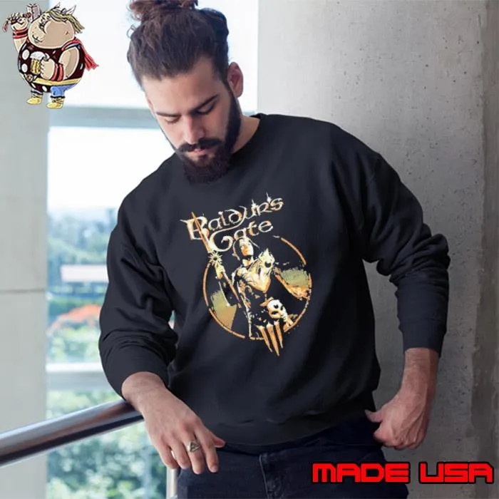 Baldurs Gate Vintage Rounded Scene Shirt Sweatshirt