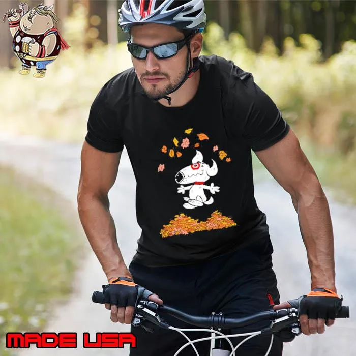 Bullseye Playing With Leaves Halloween Shirt