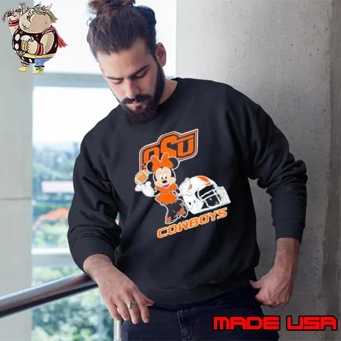 Disney Minnie Mouse Oklahoma State Cowboys Football 2023 Shirt
