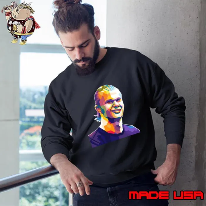 Haaland In WPAP Illustration Colors Football T-Shirt Sweatshirt