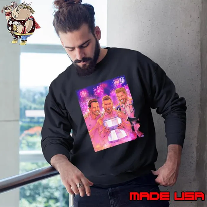 Inter Miami Win The Leagues Cup First Champions 2023 Fireworks Shirt