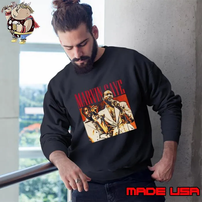 Marvin Gaye Retro American R&B and soul singer and songwriter T-Shirt Sweatshirt