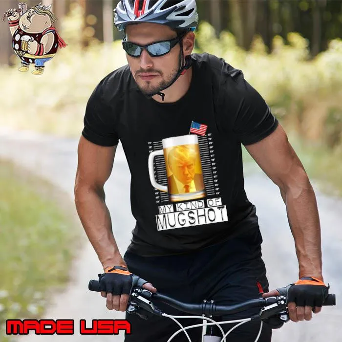 My Kind Of Mugshot Donald Trump In Beer Usa Flag T-Shirt Unisex