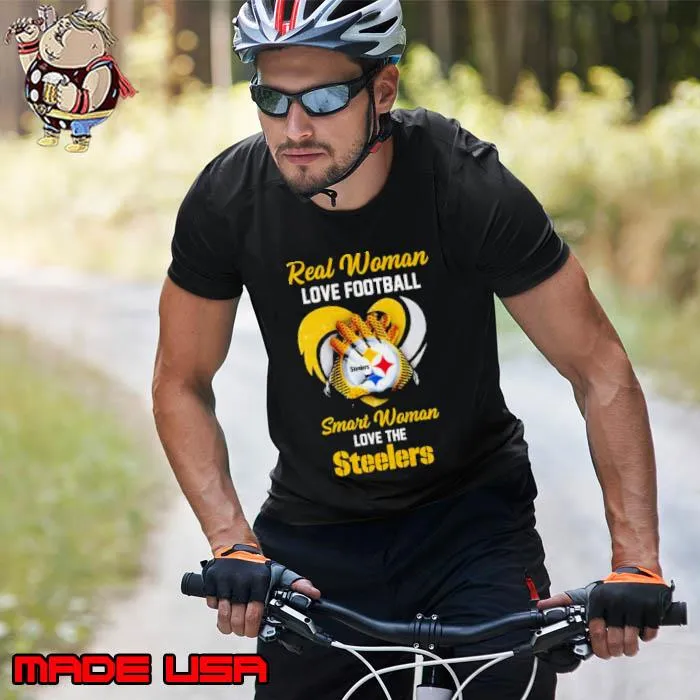Real Women Love Football Smart Women Love The Steelers Diamond Heart 2023 shirt