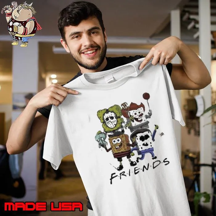 Spongebob cosplay horror characters halloween friends shirt