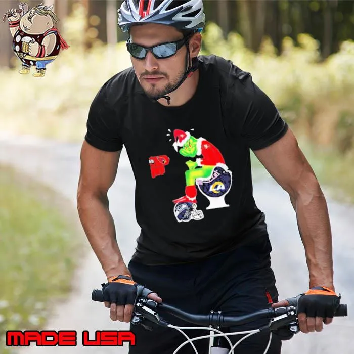 The Grinch San Francisco 49ers Shitting On Toilet Los Angeles Rams And Other Teams 2023 Shirt Unisex